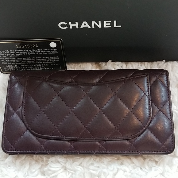 100% Authentic Chanel Cavier Yen Quilted Wallet - Picture 2 of 8